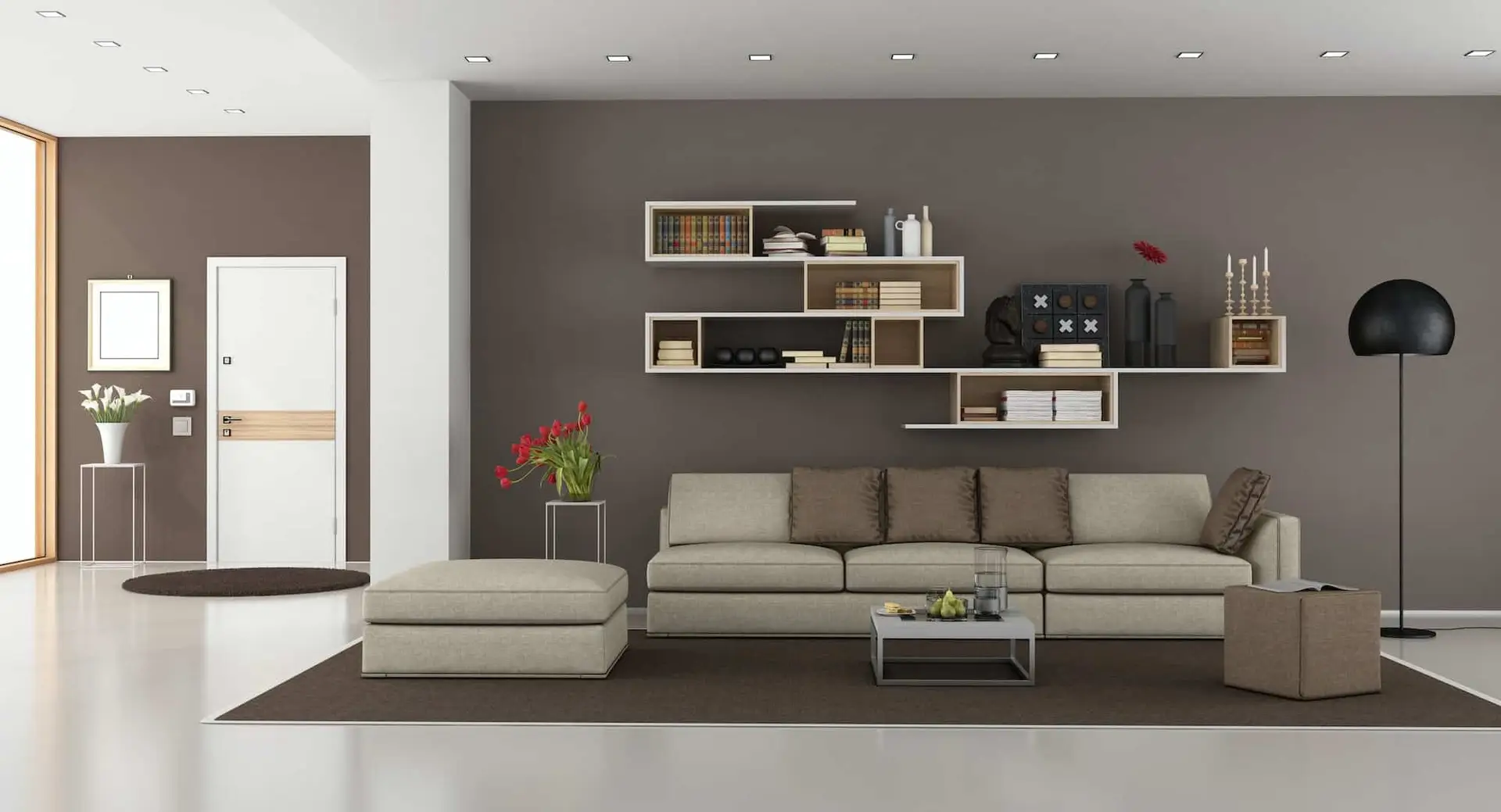 Bright modern living space in a South Tampa home