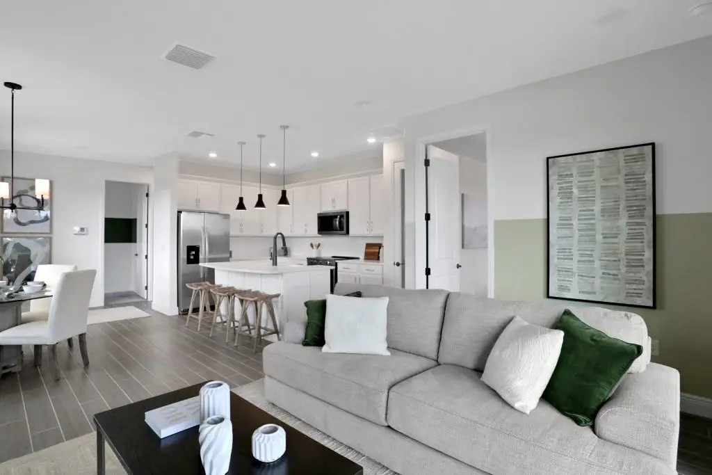 Manatee townhome model interior at Seaire in Parrish, Florida photo 5